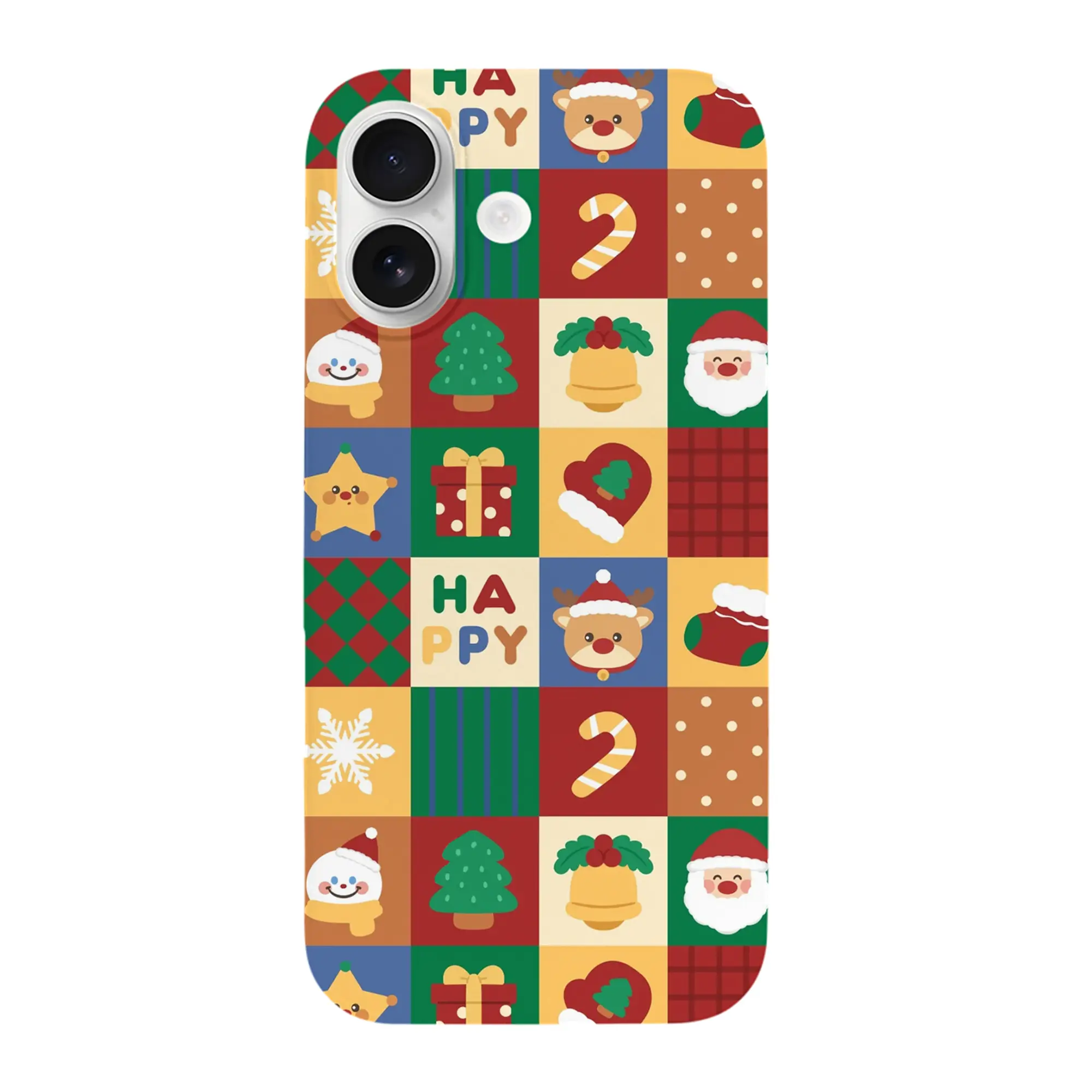 赤チェック柄クリスマス｜冬コーデにぴったり - iPhone 17 シリーズ シリコンケース 薄型 耐衝撃 指紋防止 ソフトタッチカバー 精密フィット 傷防止 保護ケース iPhone 17/17 Air/17 Pro/17 Pro Max 対応